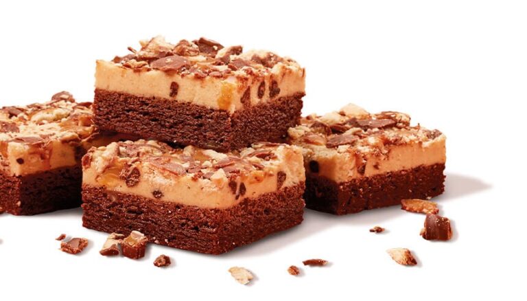 Brownie with cookie dough made with TWIX® cookie bar pieces