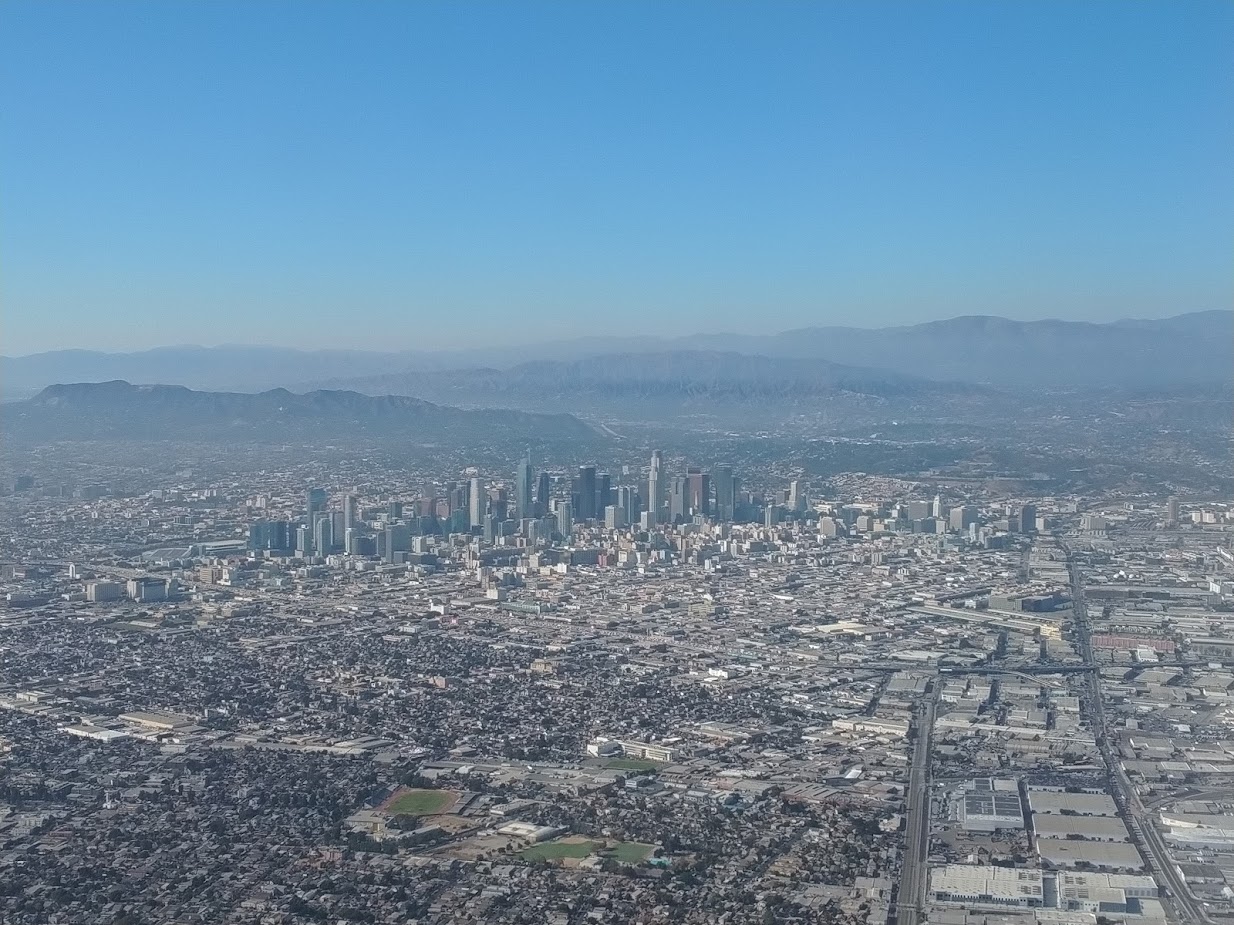 Los Angeles skyline from above